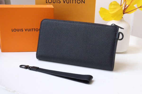 Louis Vuitton Aerogram Long Wallet - Black 42657 - Image 5