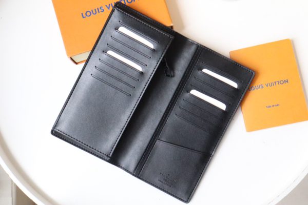 Louis Vuitton Aerogram Brazza Wallet - Black 65966 - Image 3