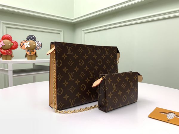 Louis Vuitton Toiletry Pouch On Chain Handbag - Brown 50724 - Image 2