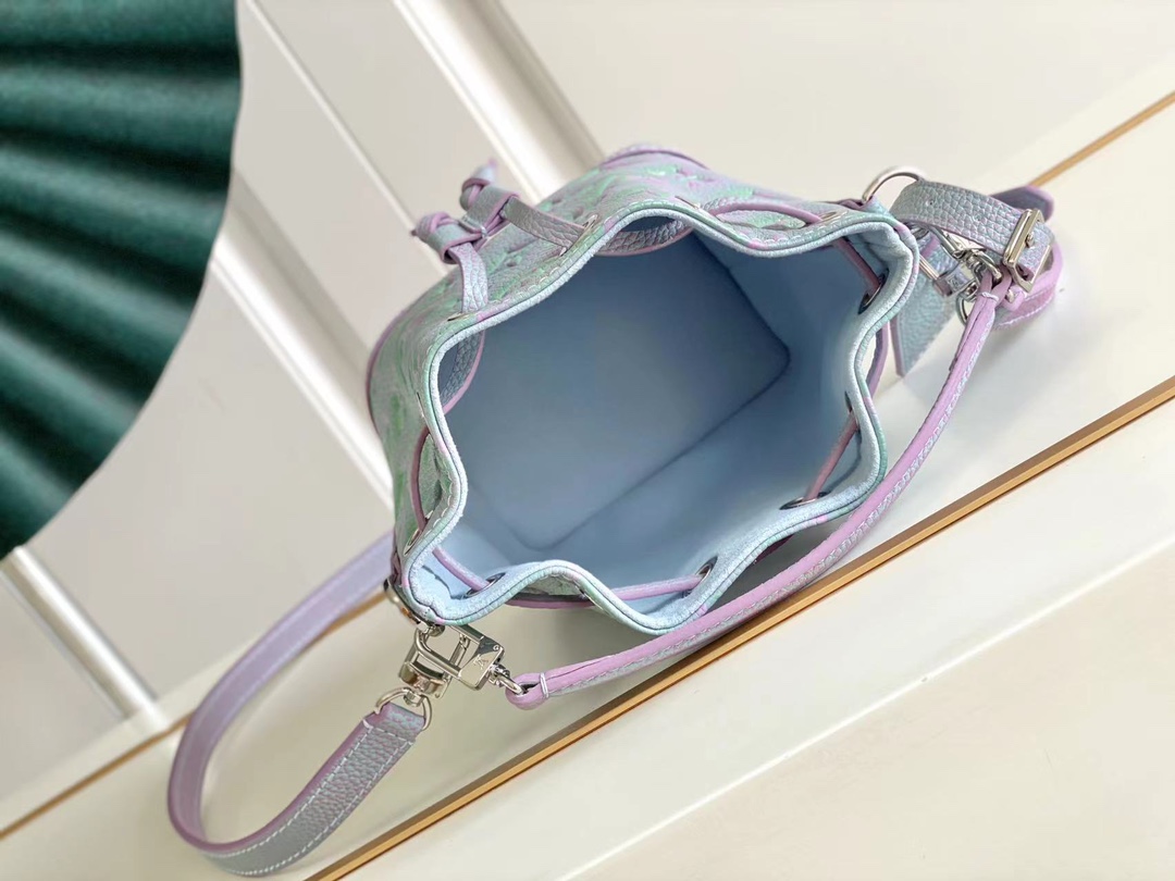 Louis Vuitton Apricot Nano Noé Handbag - Blue 31326 - Image 3