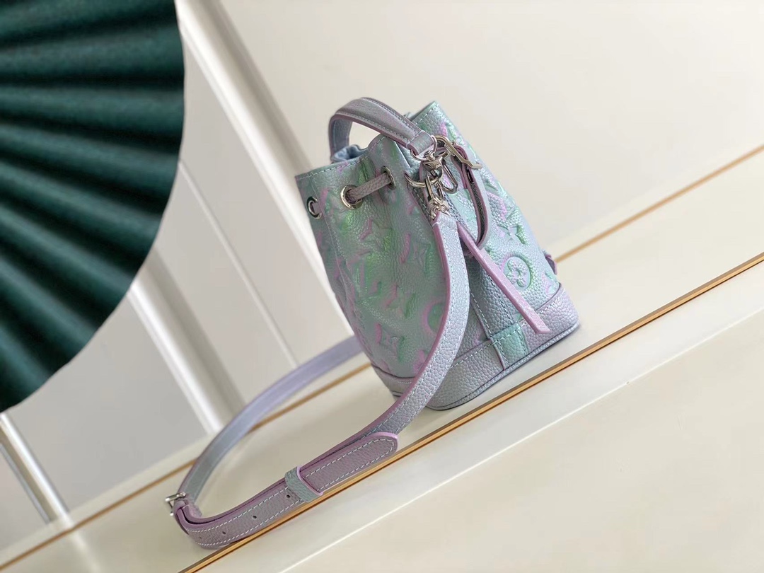 Louis Vuitton Apricot Nano Noé Handbag - Blue 31326 - Image 5