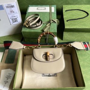 Gucci Bamboo Mini Handbags - Oatmeal 21541