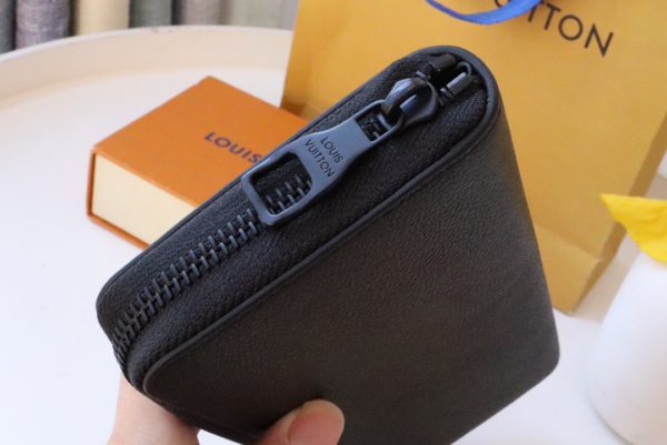 Louis Vuitton Aerogram Leather Zipper Wallet - Black 14330 - Image 2
