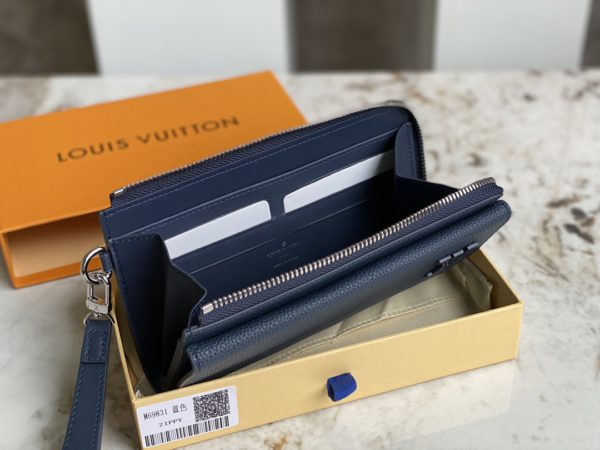 Louis Vuitton Aerogram Long Wallet - Blue 93509 - Image 2