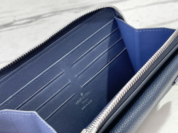 Louis Vuitton Aerogram Long Wallet - Blue 76996 - Image 4