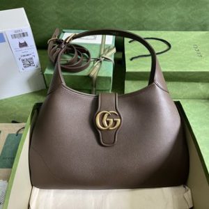 Gucci Cosmogonie Leather Shoulder Bag - Brown 84805