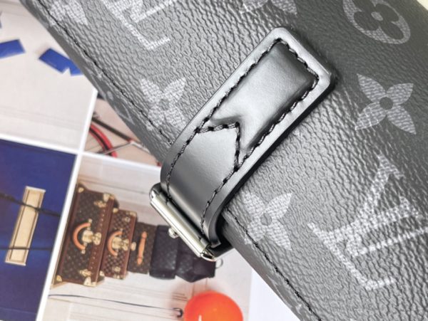 Louis Vuitton 3 Watch Case Monogram Eclipse Canvas - Black 89063 - Image 4