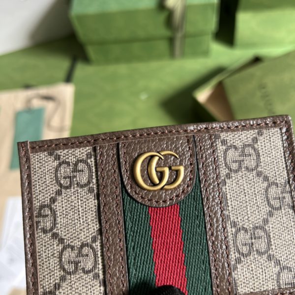 Gucci Brown Supreme Canvas and Leather Wallet 76311 - Image 4