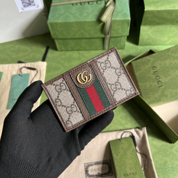 Gucci Brown Supreme Canvas and Leather Wallet 76311