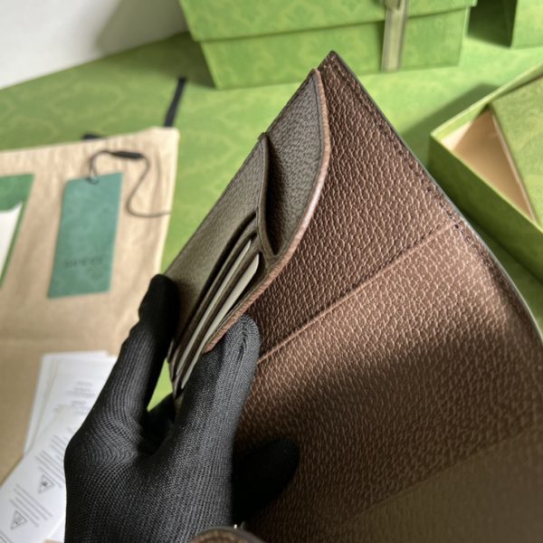 Gucci Brown GG pattern Leather Wallet 31365 - Image 3