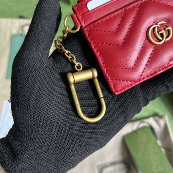 GUCCI - GG MARMONT  RED LEATHER CARDHOLDER 86321 - Image 3
