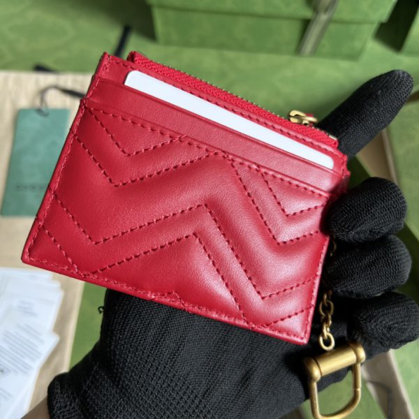 GUCCI - GG MARMONT  RED LEATHER CARDHOLDER 86321 - Image 5