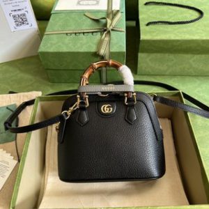 Gucci Diana Bamboo Mini Tote Bag - Black 42093