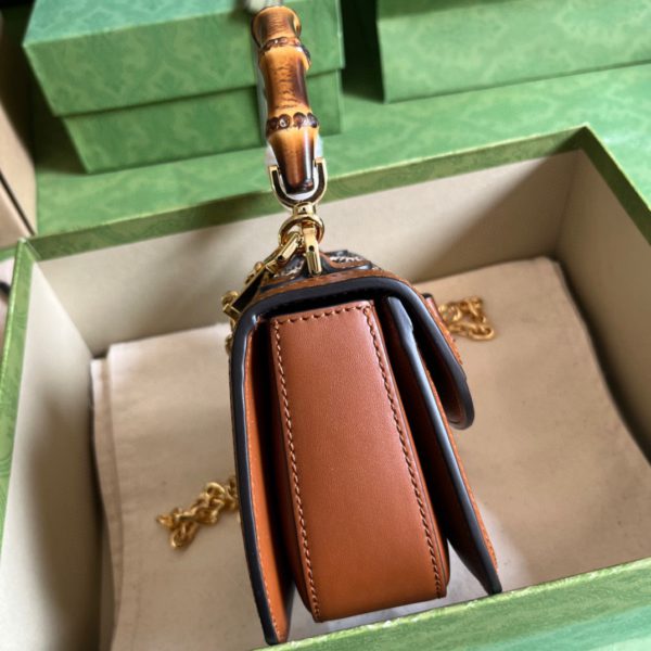 Gucci Bamboo 1947 Series Bamboo Mini Handbag. 10084 - Image 5