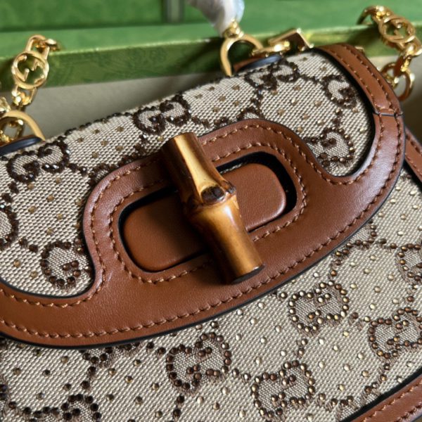 Gucci Bamboo 1947 Series Bamboo Mini Handbag. 10084 - Image 3