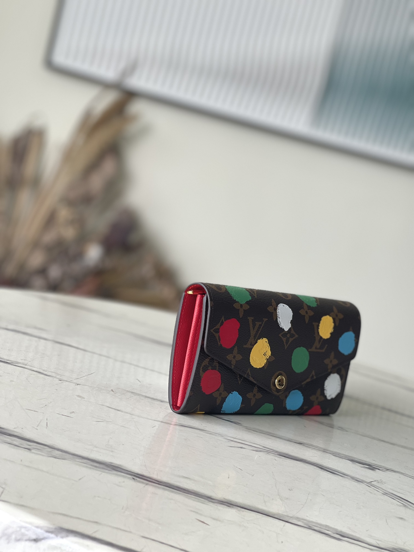 Louis Vuitton Kusama Hand-Painted Wallet 93499 - Image 4