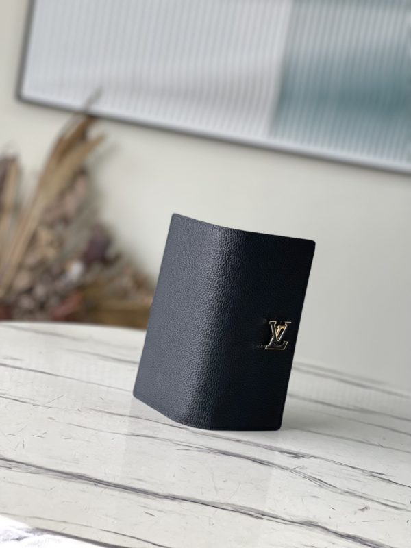 Louis Vuitton Vertical Wallet - Black 76983 - Image 4