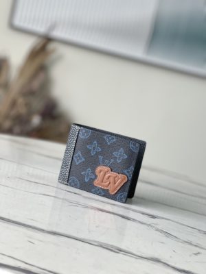 Louis Vuitton Blue Suit Clip Wallet 71677