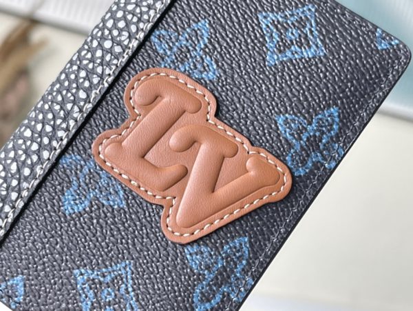 Louis Vuitton Blue Pattern Pocket Wallet 41170 - Image 4