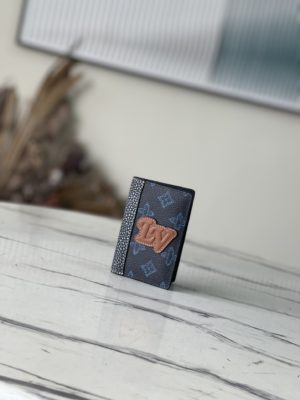 Louis Vuitton Blue Pattern Pocket Wallet 41170