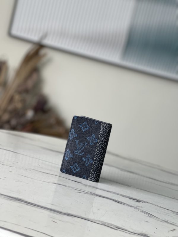 Louis Vuitton Blue Pattern Pocket Wallet 41170 - Image 7