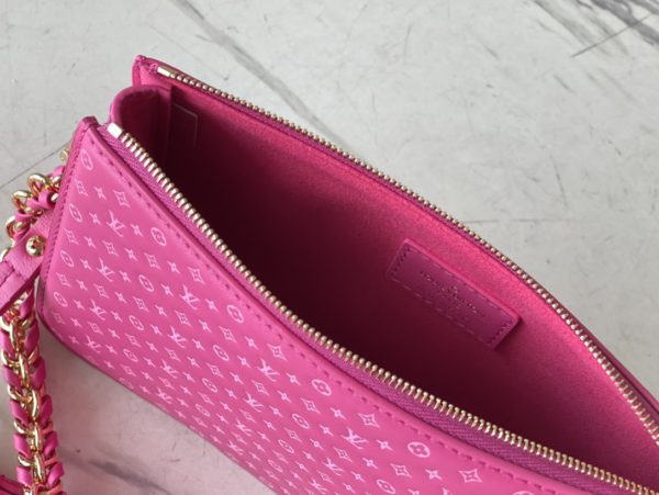 Louis Vuitton VAVIN Chain Wallet - Rose Red 32013 - Image 5