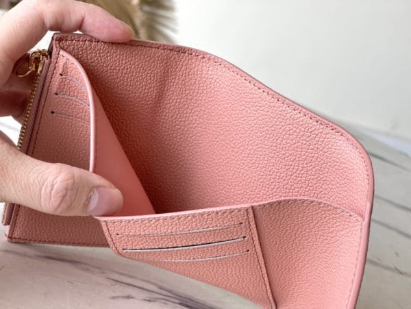 Louis Vuitton Victorine Tri-Fold Wallet - Pink 21153 - Image 9