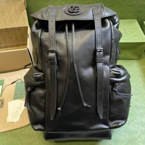 Gucci Leather Backpack Bag - Black 22480