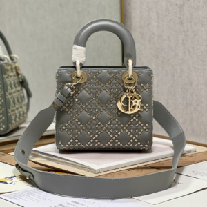 Dior Mini Lucky Star Shaped Rivet Beads Handbag - Gray 35705