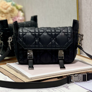 Dior Cannage Body Messenger Bag - Black 51885