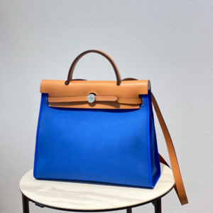Hermes Cloth Herbag Handbag - Bright Blue 20468