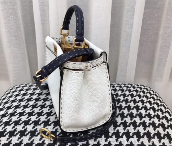 Fendi Peekaboo Handbag - White 22408 - Image 5