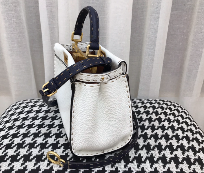 Fendi Peekaboo Handbag - White 22408 - Image 5