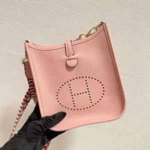 Hermes Evelyne Hollow H Letter Handbag - TPink 57725