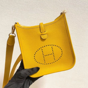 Hermes Evelyne Hollow H Letter Handbag - Yellow 16818
