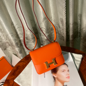 Hermes Kang Kangjia's Mini Handbag - Orange (Golden Buckle) 83705