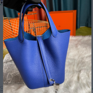 Hermes Picotin 18 Vegetable Basket Handbag - Electric Light Blue 72277
