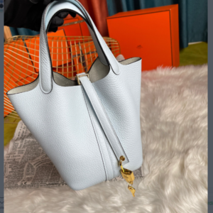 Hermes Picotin 18 Vegetable Basket Handbag - Holy Grail Blue 85006