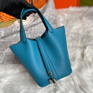 Hermes Picotin 18 Vegetable Basket Handbag - Prussian Green 55291