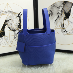 Hermes Cargo Picotin Canvas Handbag - Blue 53660