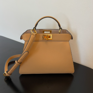 Fendi Peekaboo I See U Handbag - Brown 29614