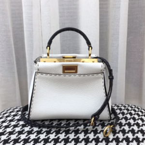 Fendi Peekaboo Handbag - White 22408