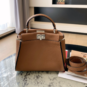Fendi Peekaboo Handbag - Brown 97786