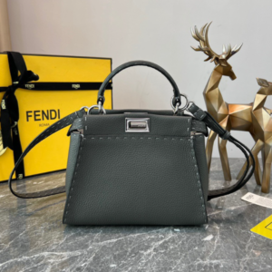 Fendi Peekaboo Handbag - Gray 51708