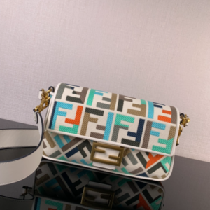 Fendi Vertigo Colorful Logo Embroidery Pattern Handbag 79961