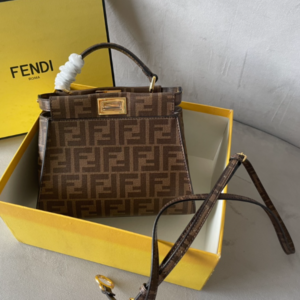 Fendi Peekaboo Tone-On-Tone FF Printbag 80679