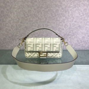 Fendi Iconic Baguette Medium Handbag - White 20956