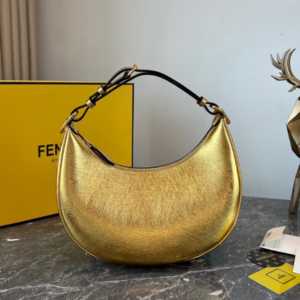 Fendi Praphy Underarm Small Bag - Golden 93354