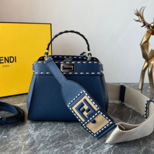 Fendi Iconic Peekaboo Handbag - Dark Blue 59349