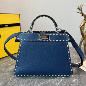 Fendi Signature Peekaboo I See U Small Bag - Blue 66522